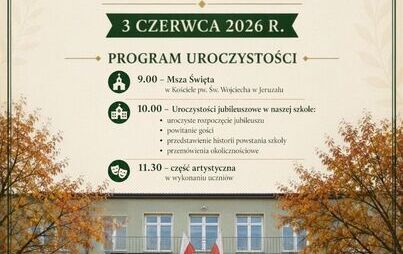 Zdjęcie do Zaproszenie na 100-lecie Szkoły Podstawowej w Jeruzalu