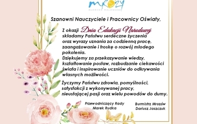 Zdjęcie do Życzenia z okazji Dnia Edukacji Narodowej