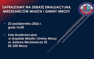 Zdjęcie do Debata ewaluacyjna mieszkańc&oacute;w miasta i gminy Mrozy