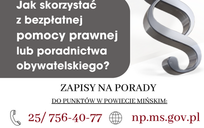 Zdjęcie do Jak skorzystać z bezpłatnej pomocy prawnej lub poradnictwa obywatelskiego